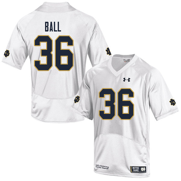 Men #36 Brian Ball Notre Dame Fighting Irish College Football Jerseys Sale-White